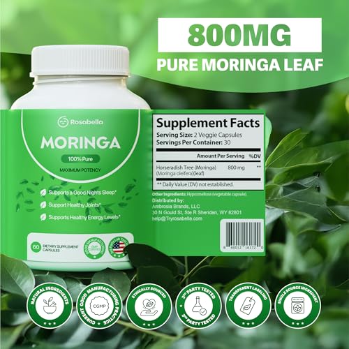 Rosabella Pure Moringa Powder Capsules
