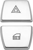 Vista 2 de x xotic tech Interruptor de bloqueo de ventana de luz de emergencia, botón de ventilación de CA, compatible con BMW Serie 5 6 7 X3 (plateado)