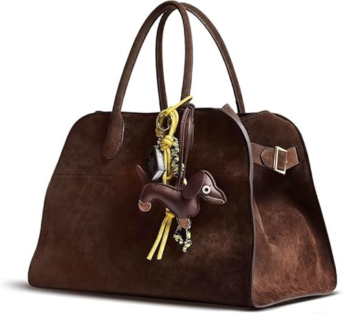 Kurava Brown Faux Suede Handbag Tote Hobo Bag for Women 2025, Women'S Top-Handle Handbags, 15” Large Capacity (brown) (brown)