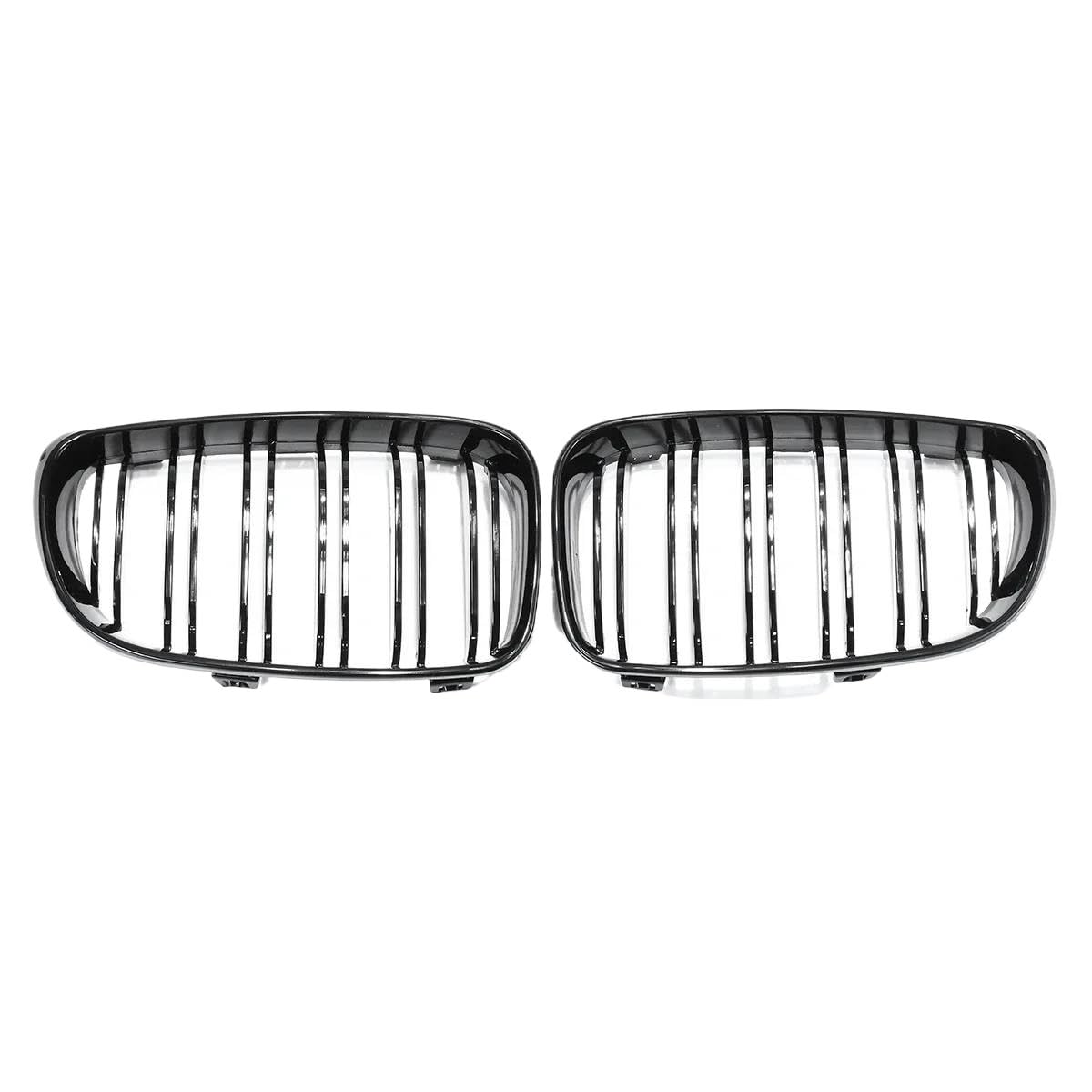 Grille de calandre double ligne noir brillant pour BMW Série 1 E81 E82 E87 E88 2008-2013 - 7