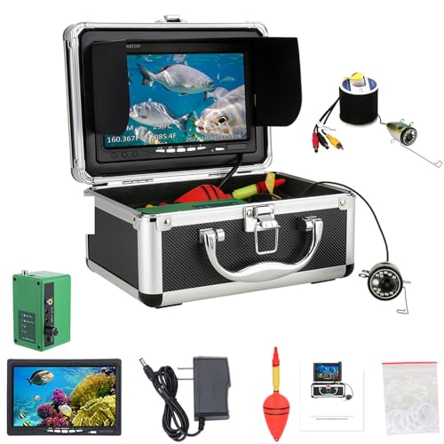 Cámara de Pesca Submarina Buscador De Peces de 7' Cámara de Pesca HD 1000TVL Cámara De Pesca Subacuática Portátil para Pesca en el mar, Pesca en Hielo, Pesca en Barco IP68 Resistente Al Agua(Size:30M)