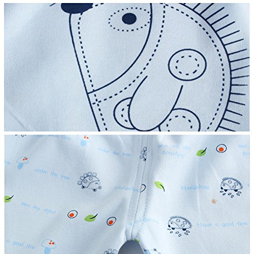 Gajaous Conjunto de roupa de algodão para bebé recém-nascido de 5 peças para meninos e meninas de 0 a 3 meses, que inclui tops, chapéu, calças e body