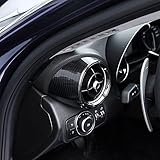 Farbe: Kohlefaser. Kfz-Klimaanlagen-Abdeckung, Kolefaser-Stil, ABS-Kunststoff, Rahmenblende für die Frontseite, 2 Stück