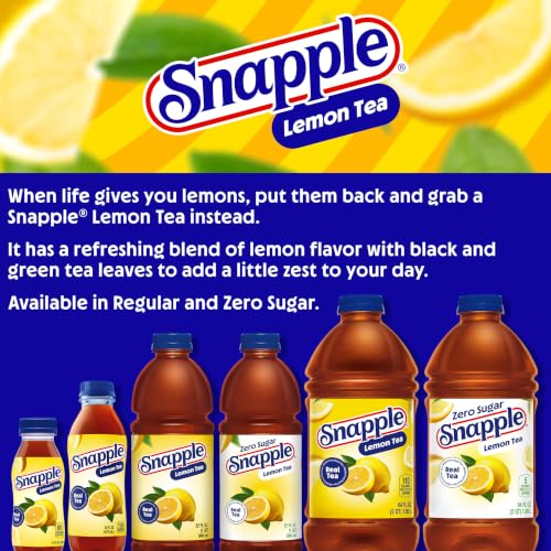 Image of Snapple Zero Sugar Lemon Iced Tea, 16 fl oz, Pack of 12