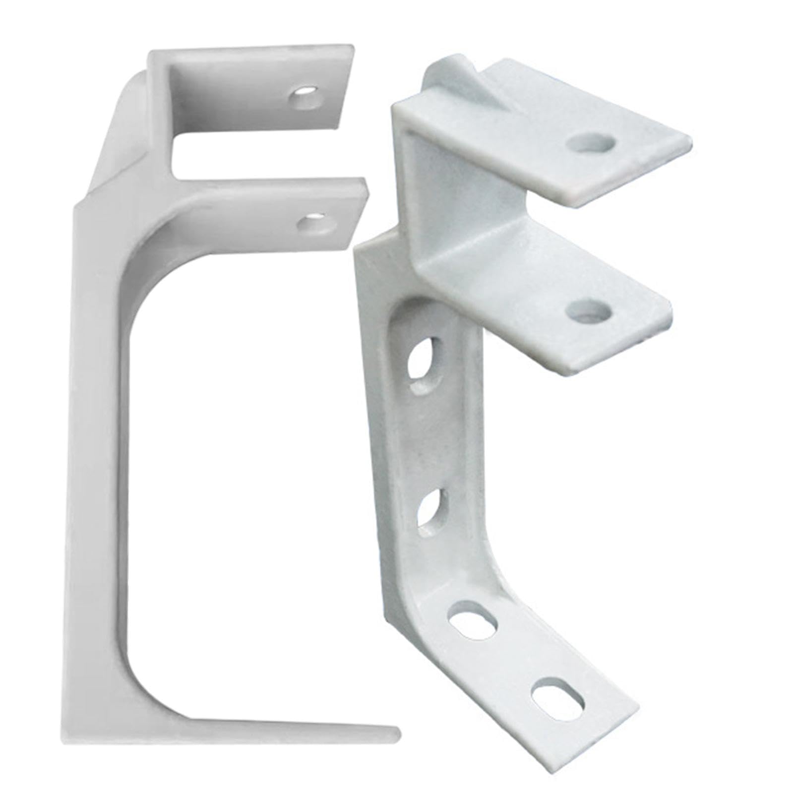 Staffa Di Montaggio A Parete Per Tende Da Sole Retrattili - Ricambio In Lega Di Alluminio Bianco - Per Tubi Quadrati 40 Mm - Dimensioni 12,8x8,1 Cm - 3