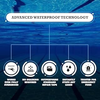 Burro Adhesives Waterproof White Pool Tape 4" x 10' - Heavy Duty PVC Vinyl Pool Repair for Underwater & Dry Applications, Commercial & Residential Pools, Instantly Seals Leaks