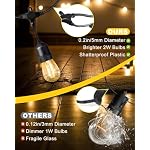 2W 100FT Outdoor String Light Commercial Grade with 32 S14 LED Bulbs - Image 2