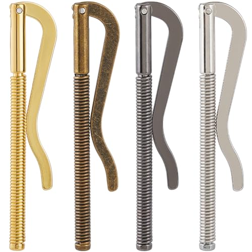 SUNNYCLUE 4Pcs Wallet Metal Clip 80MM Spring Clamps Alloy Cash Credit Card Holder Tool Spring Money Holder Metal Money Clip Insert Bar Replacement for Bifold Leather Wallet Purse Men Women Supplies