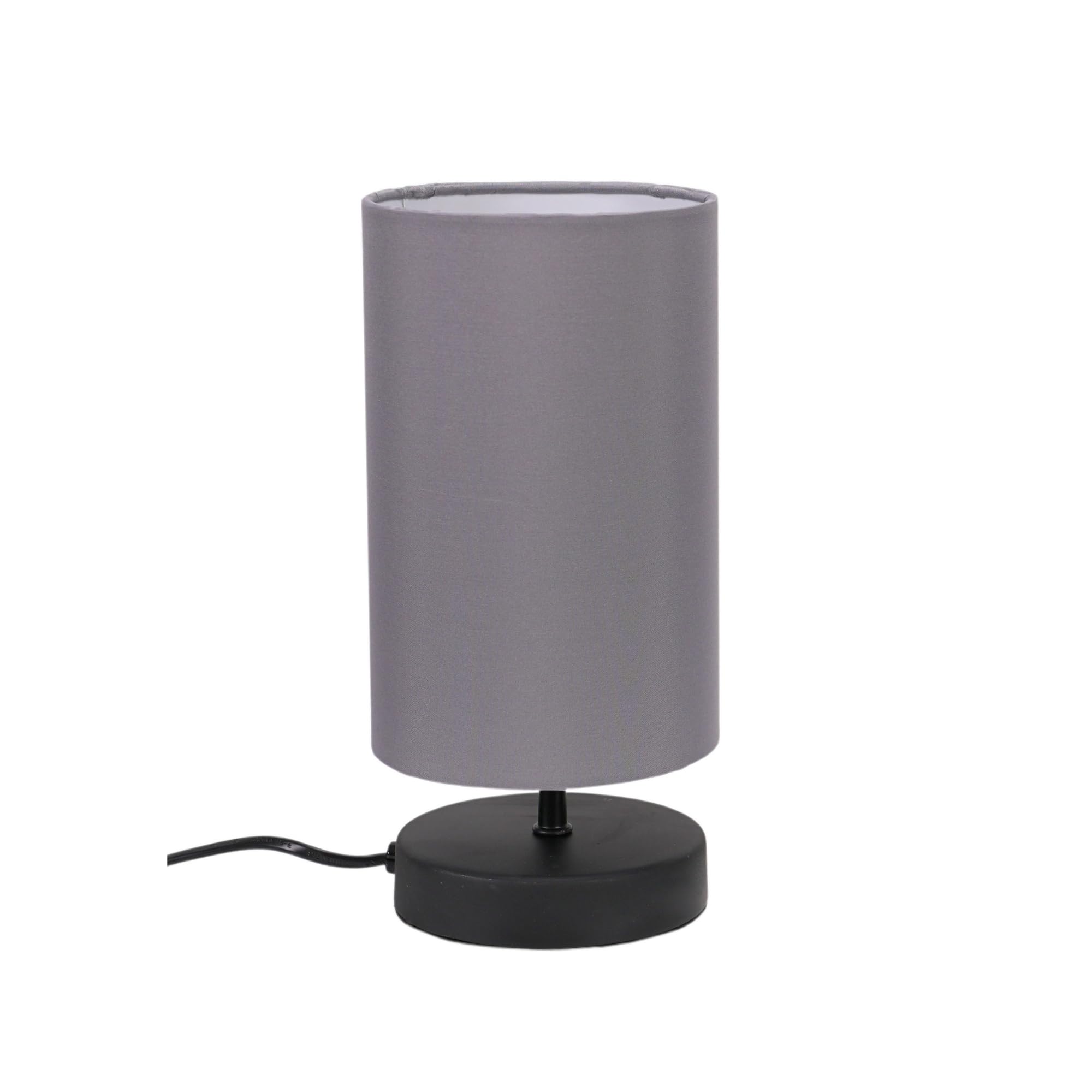 Francis Matte Black Dimmable Touch Table Lamp - Fabric Shade - ValueLights