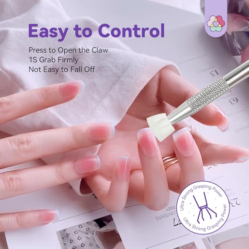 SAVILAND Caneta de garra de 4 garras para esponja de unhas: caneta para agarrar esponja de unhas de