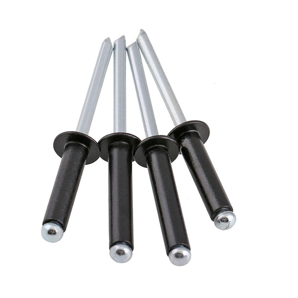Rivet alu M4 noir de précision à rupture de tige pour finitions impeccables