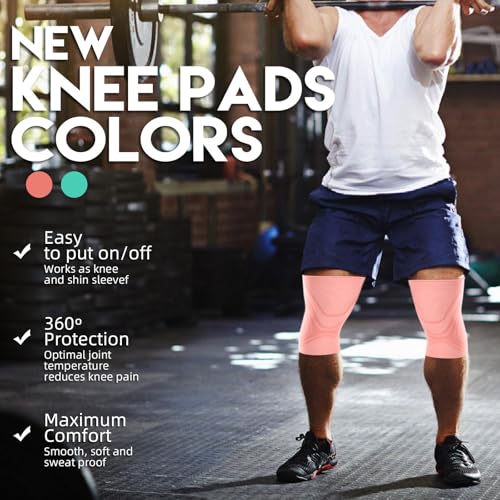 BOODPET Kniebandagen Damen Herren 2er-Pack – Atmungsaktive Kniebandage mit Anti-Rutsch & Gelenkstütze – Knieschoner zur Schmerzlinderung für Fitness, Laufen & Training – Größe XL – Farbe Rosa