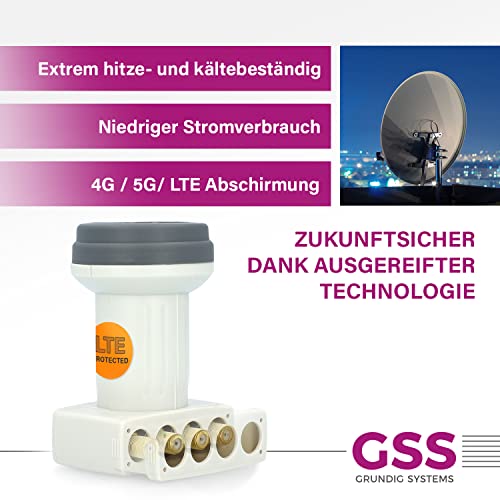 LNB GSS Helios Quad für 4 Teilnehmer – Digitaler Satellitenempfang