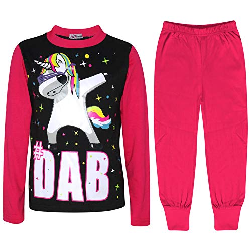 Pyjamas licorne dabbing filles de 5 à 13 ans contrasté