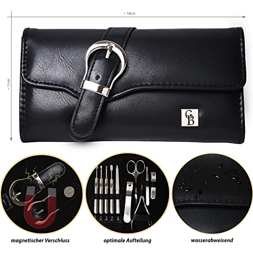 Foto von Great Blade Maniküre Set – Profi Nagelset mit Nagelschere & Nagelknipser, Nagelpflegeset Für Fingernägel Fußpflege & Pediküre, Nageletui Pflege Nessesair Für Damen & Männer