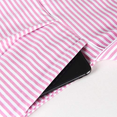 Image of PALINDA Women's Striped Elegant Short Sleeve Wear to Work Casual Pencil Dress with Belt