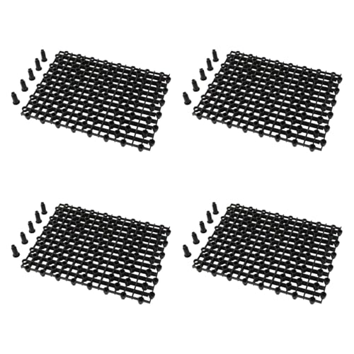 Lycass 4ピース/個アクアリウムパーティションカバープレートボトムフィルタリングボード分離セパレーター便利な水族館ディバイダーパネル, 黒