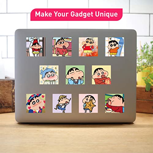 Image of Rousrie - 50 Pieces Vinyl Waterproof Wall Stickers for Kids Random Size, (Shinchan), Multicolor, Self-Adhesive
