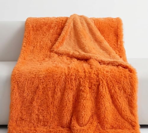Image of Prokart Soft Faux Fur Fabric Cloth - 60 Inch Wide Pana | Fur Fabric Decorative Cloth for Crafting Soft Toys, Fancy Dress, Baby Photoshoot, Wedding Mandap & Party Decor (Orange, 1 Mtr)