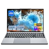 2026 Gaming Laptop, 15.6' Laptop Computer with 24GB DDR4 512GB SSD, N5095 Quad-Core up to 2.9GHz, Portable Laptop with Backlit KB,Fingerprint,FHD 1920 * 1200, WiFi5, BT4.2,Win 11 Pro, Business Laptops