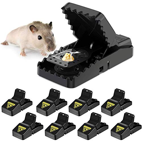 Preisvergleich Produktbild Newthinking, Mäusefalle Wiederverwendbare Schnappfalle mit abnehmbarem Köderbecher, schnell und effektiv für kleine Mäuse im Innen- und Außenbereich (8 Stück)