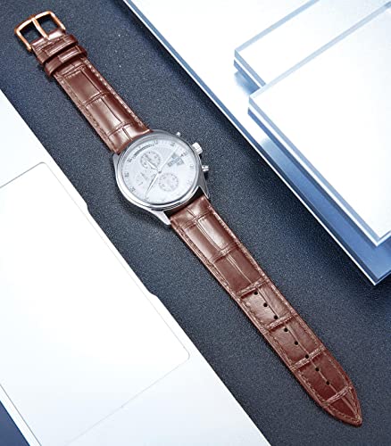 Binlun Leather Watch Band Genuine Calfskin Replacement Watch Strap Quick Release Crocodile Pattern 10 Colors 13 Sizes For Men Women(12Mm,14Mm,16Mm,17Mm,18Mm,19Mm,20Mm,21Mm,22Mm,23Mm,24Mm) #TOP1
