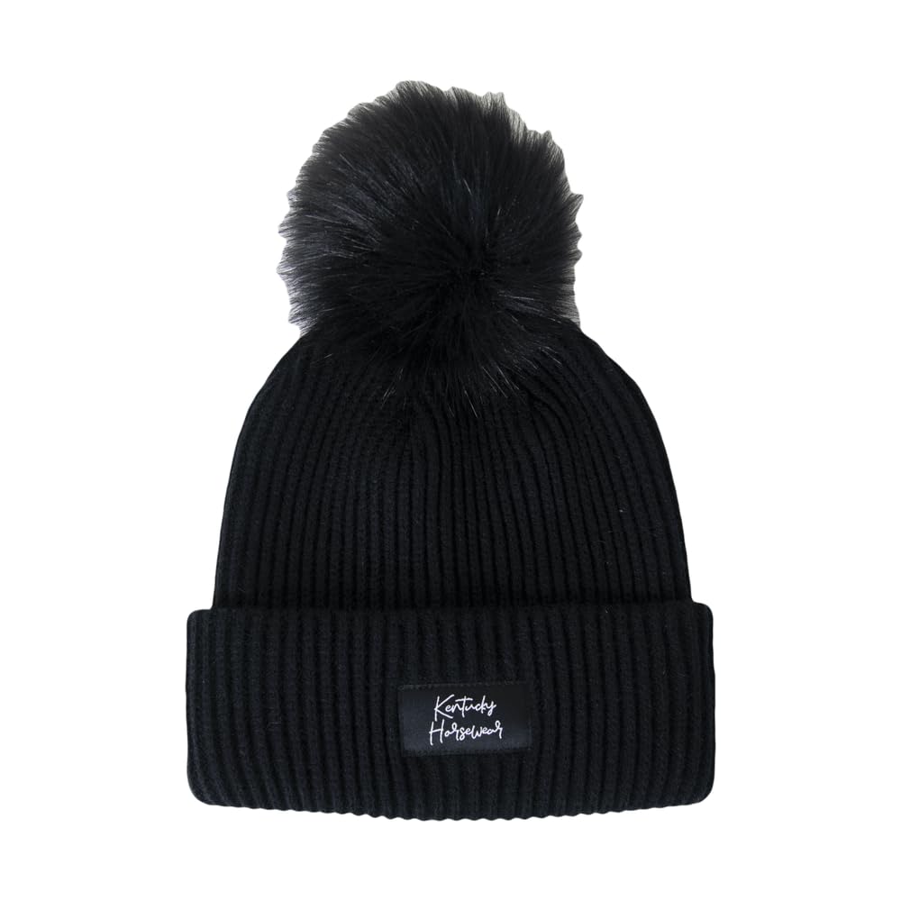 Bonnet pompon noir aux finitions soignées et maille dense - 4