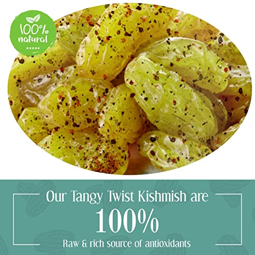 Image of 20-20 Dry Fruits Wow Fresh Raisins Tangy Twist-Kishmish Twist Of Salt &Spices- Big Size (Jar),200 Grams