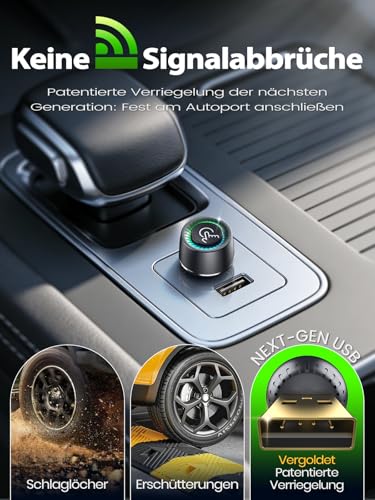 CarPlay Wireless Adapter, 1-Tasten-Wechsel für 2 Handys, Schwarz – Ansicht 5