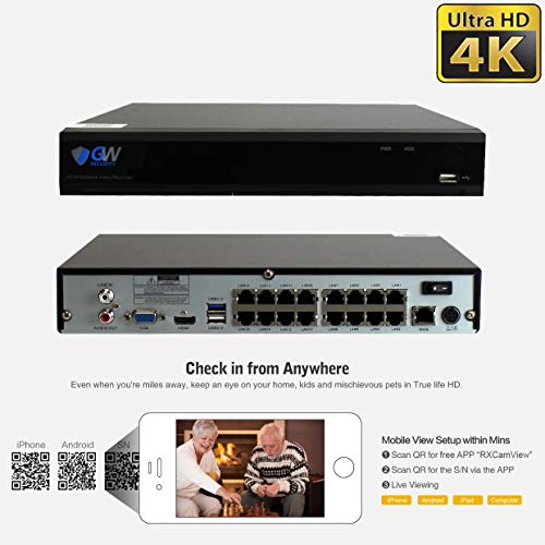 Gw 4K (3840X2160 @30Fps Real-Time) 16 Channel Security Camera System With 8 8Mp Ai Facial Recognition /Human /Vehicle Detection 5X Optical Motorized Zoom Poe Ip Dome Cameras #TOP2