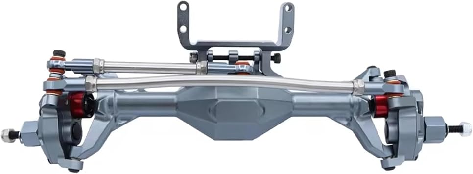 Compatible with Axial SCX10 II for RGT 86100 for Redcat GEN8 CNC Machined Integrated Front Rear Portal Axle 1/10 RC Crawler Car RC Front Rear Axle(Red,Rear)