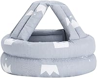 Vista 5 de Casco de seguridad para bebé, casco para caminar para niños, gorro de algodón protector para la cabeza del bebé, sombrero anticolisión anticolisión