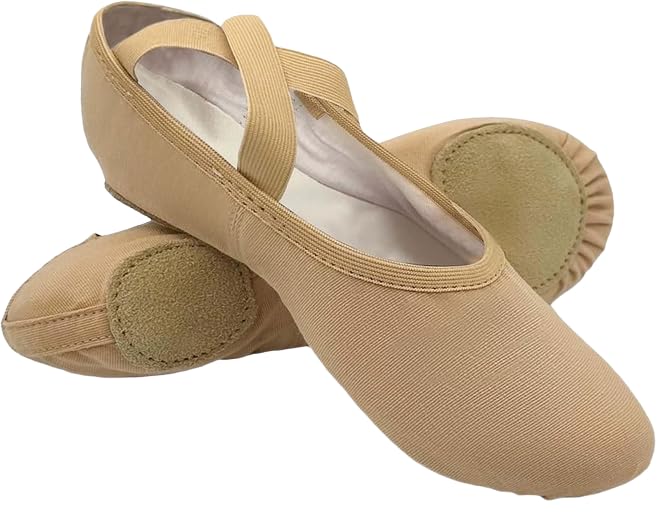 So Danca Stretch Canvas Split Sole Ballet Shoes for Adults, Women, Men (Sand, US Footwear Size System, Adult, Women, Numeric, Medium, 9.5)