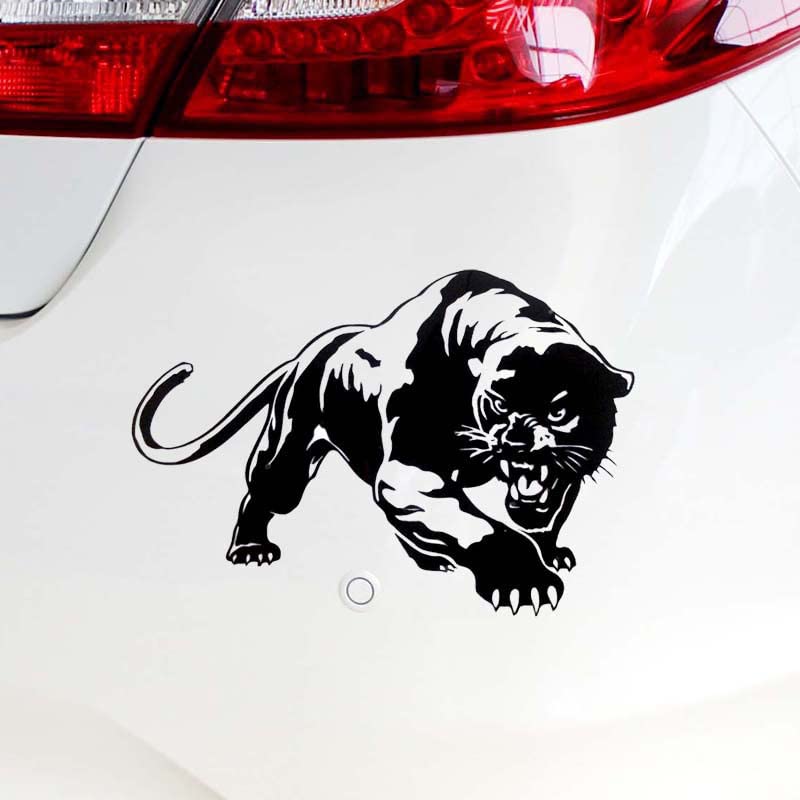 Image of Acxico 2Pcs 20 x 13 cm Panther Hunting Car Body Decal Car Stickers Motorcycle Decorations Black /White