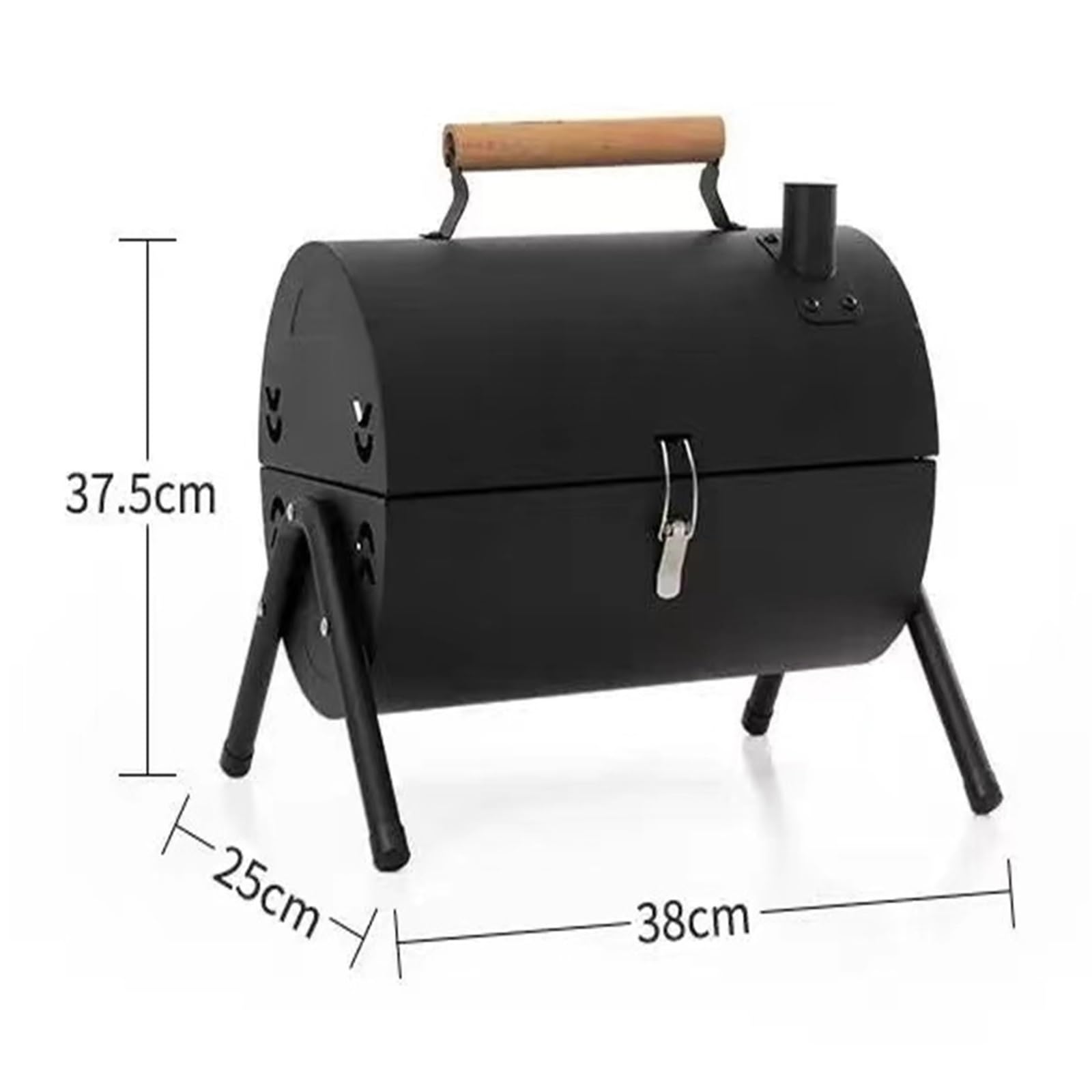 Barbecue portatile a carbonella da tavolo per esterni, piccola griglia per barbecue per cucinare all'aperto, cortile, campeggio, picnic, spiaggia (bianco)