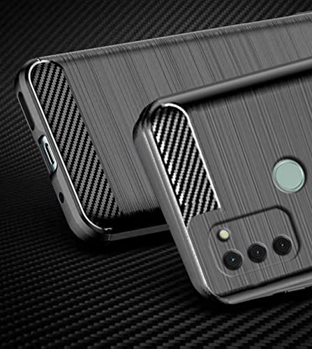 Image of NPRC Hybrid Ultra Slim Protective Case TPU Non-Slip Carbon Fiber Texture Shockproof Case Cover for Nokia C31 - Black