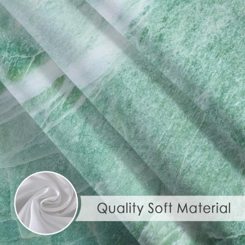 Rideau de douche imperméable lavable en machine marbre vert