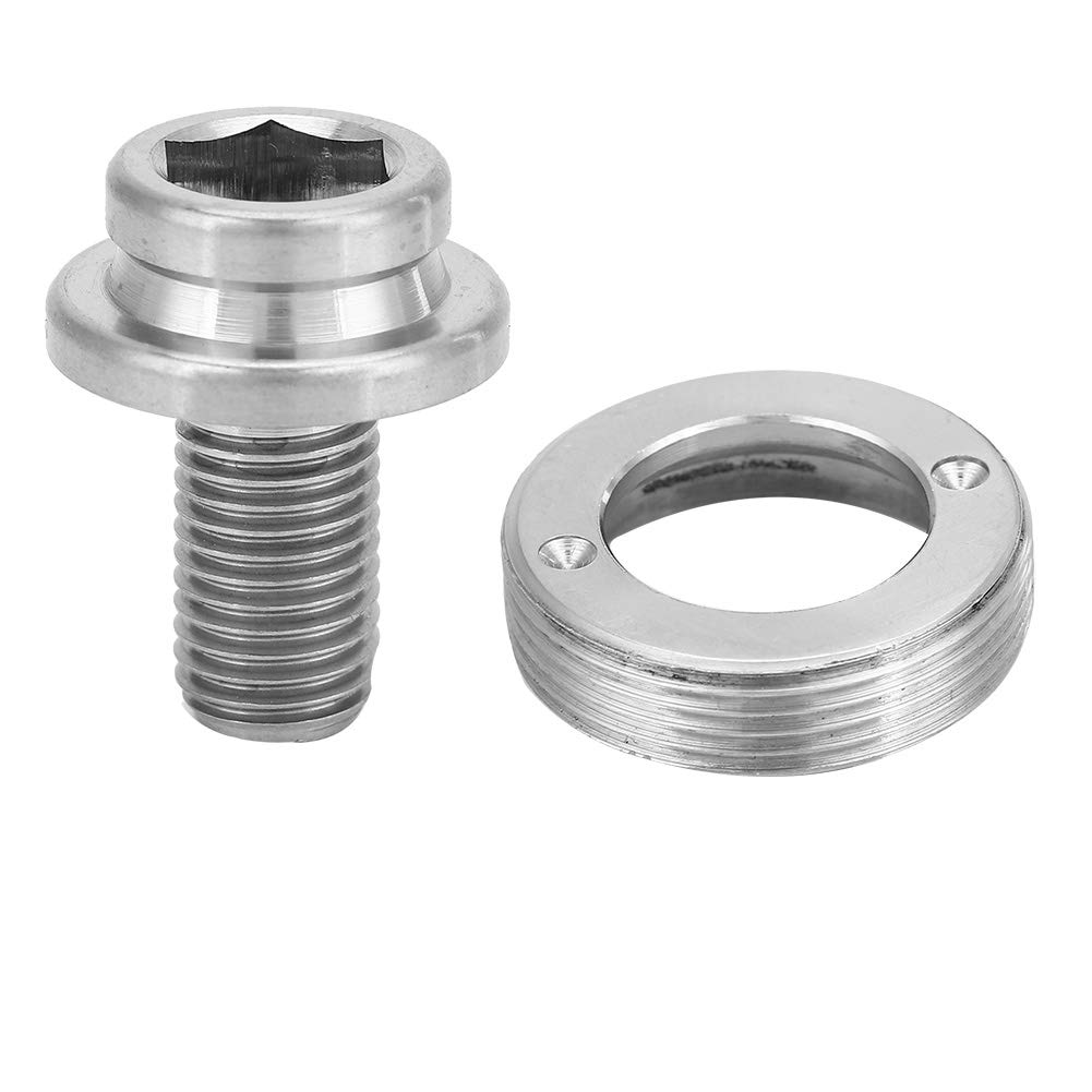 POENVFPO Bike Crank Bolt, High Precision Titanium Alloy M8 x 15mm Dust-Proof with Washer, Bicycle Crank Bolt for Mountain Road Hybrid City Bikes Professional Riders Commuters Enthusiasts