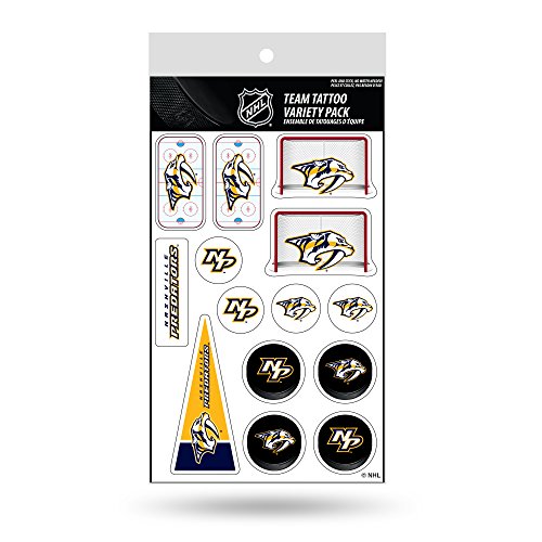 Rico Industries NHL Nashville Predators Die Cut Tattoo Variety Pack