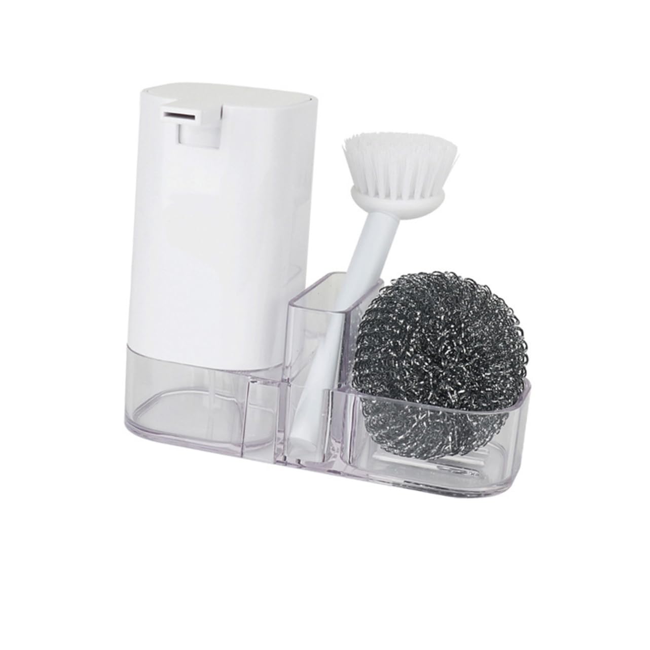 FOMIYES Household Kitchen Cleaning Kit Steel Wire Ball Brush Bristle Brush Scouring Pad Holder Cleaning Tools Sale