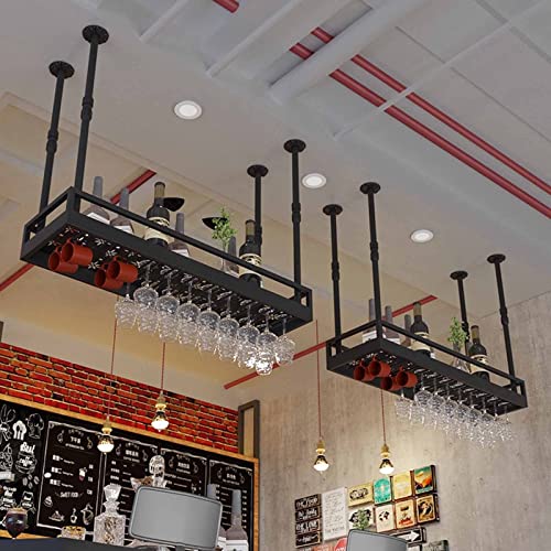 Étagère suspendue de bar pour cuisine et salon - Range-bouteilles chic