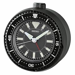 SEIKO Mai Modern Non Ticking Bedroom Alarm Clock, 4 Inch, Metallic Black product image