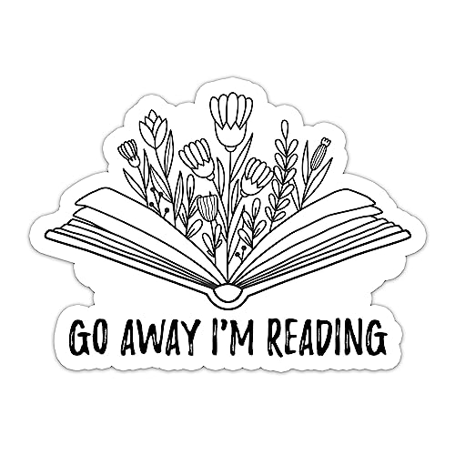 Calcomanías de vinilo Go Away I'm Reading pegatinas de libros para Kindle 3