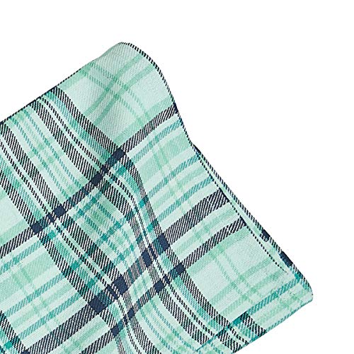 Servilleta de Algodón Cuadrada con Diseño a Rayas Azul Aqua miniatura 2