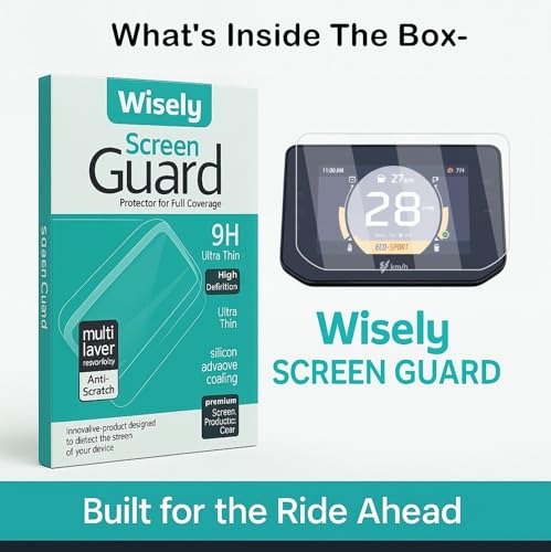 Image of Wisely Pack 3 - Screen Guard for Hero Vida VX2 Plus |2025+| Electric Scooter - TFT Display Digital Meter Protector - HD Clear, Full Cover - Easy Installation Kit - VidaVX2 EV Scooty Accessories