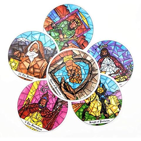 Stecto 78 Tarot Cards Round Cloisters Cards 1993 Vintage Rider Waite Tarot Cards Easy to Learn Tarot Card Gift Board Game Set for Beginner and Experienced Readers Cover