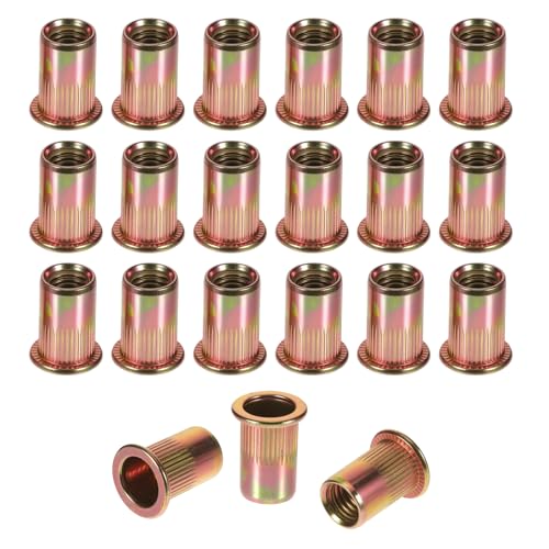 50 Stück ​​Nietmuttern M8​​, ​​Blindnietmuttern​​ aus ​​Kohlenstoffstahl​​ Verzinkt, ​​Flachkopf Innengewinde Rivet​​, Nietmuttern M8 ​​Einziehmuttern​​ für ​​Gewindenieten​​, Industrie, Auto, Möbel