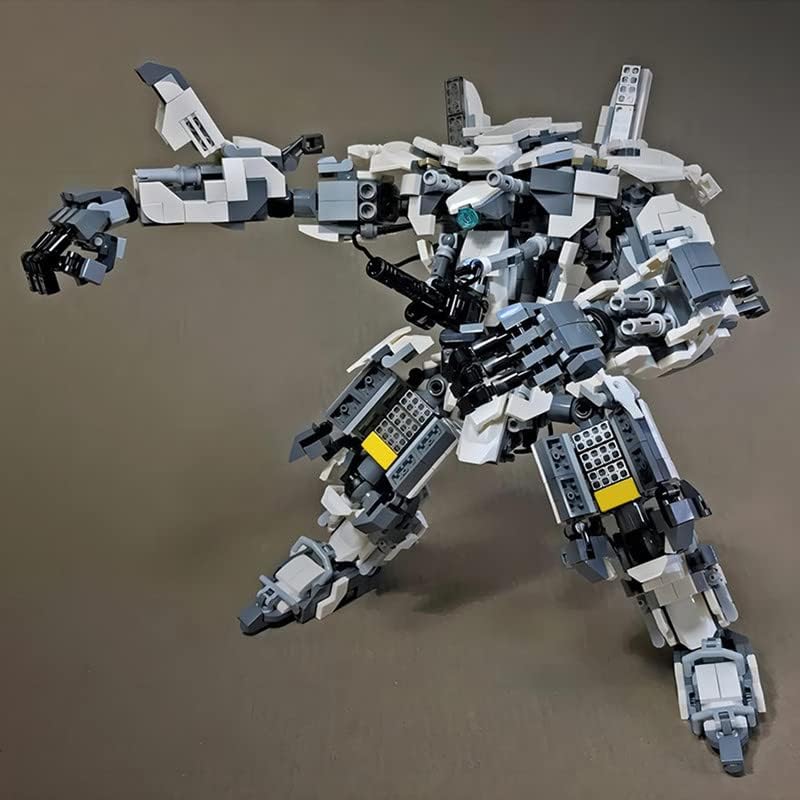 Mecha Robot Building Model Kit, MOC Combat Humanoid Armed Mechanical Armor Building Bricks Set, Action Figures Model (Compatible with Lego), Adult Game Fans Collect Gifts (1603 Pieces)