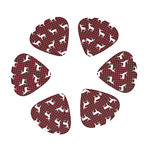 Lot de 12 médiators de guitare en forme de cerf à carreaux tendance et durables dans une boîte pour ukulélé guitare électrique basse - Les Beatles, Paul McCartney, John Lennon, RIngo Starr, George Harrison Lot de 12 médiators de guitare en forme de cerf à carreaux tendance et durables dans une boîte pour ukulélé guitare électrique basse – Image 3