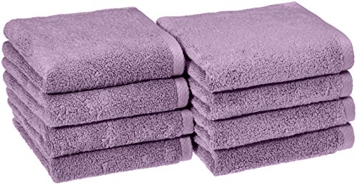 Amazon Basics Quick-Drying 100% Cotton Hand Towels for Fast Absorbency